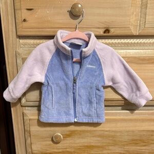Columbia Infant Fleece Jacket in Lavender and Sky Blue